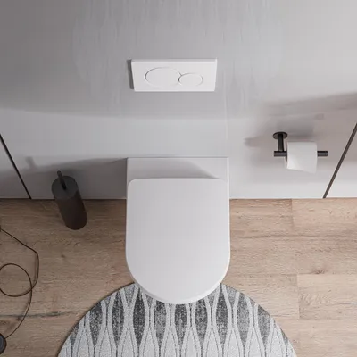 Produktbild von Wand-WC spülrandlos VIVEO weiß glänzend inkl. WC-Deckel mit Absenkautomatik