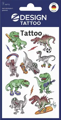 Immagine prodotto di AVERY ZWECKFORM KID Tattoos 56772 Dinos 1 Bogen 10 Stück Verkaufseinheit 665466 4004182567722