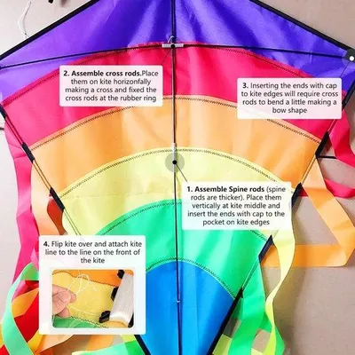 Immagine prodotto di Aquiloni arcobaleno colorati per bambini da esterno