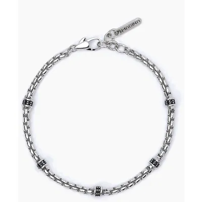 Produktbild von Mabina Herren Armband 925/000 Sterling Silber mit synth. Zirkonia 533626