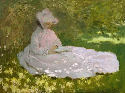 Produktbild von Legendarte - Kunstdruck auf Leinwand - Die Leserin Claude Monet - Wanddeko, Canvas cm. 60x80