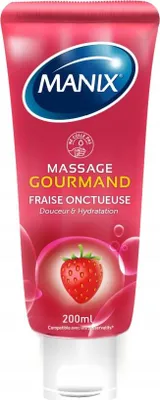 Produktbild von Intim-Massagegel MANIX Essbares Erdbeer-Gel 200 ml Gleitmittel