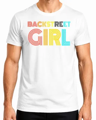 Productafbeelding van Backstreet Boys Fan T-shirt voor heren, met opdruk over een boygroup uit de jaren '90, met een humoristische/sarcastische boodschap. Wit, maat M