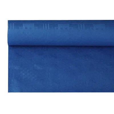 Produktbild von Papstar Papiertischtuch mit Damastprägung 6 m x 1,2 m dunkelblau 86031