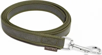 Produktbild von Mystique® Gummierte Leine 20mm mit Handschlaufe Standard Karabiner khaki 3m