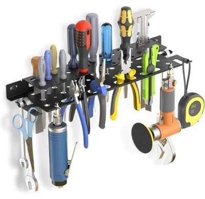 Immagine prodotto di Organizzatore per utensili da parete, 43 cm, con fori per il fissaggio di utensili pneumatici