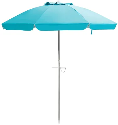 Produktbild von GOPLUS 2M Aluminium Sonnenschirm, Gartenschirm mit Knickmechanismus, 200 cm Strandschirm, für Balkon & Terrasse, Sonnenschutz UV 50+