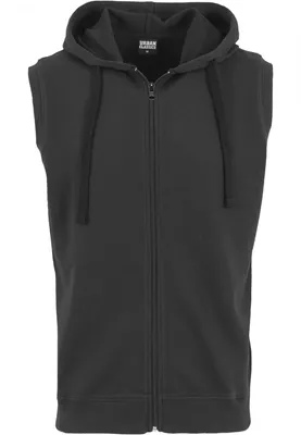 Produktbild von Urban Classics Kapuzenjacke Herren Sleeveless Terry Zip Hoodie schwarz XL