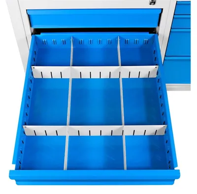 Produktbild von ADB Werkbank lichtgrau, RAL 5012 8 Schubladen 120,0 x 60,0 x 84,0 cm