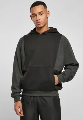 Obrázek produktu pro Pánská mikina Urban Classics Cut On Sleeve Hoody black/charcoal - M