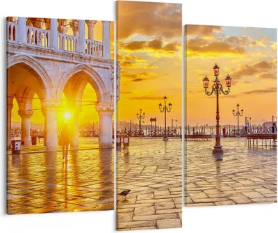 Produktbild von Bild auf Leinwand - Leinwandbild - Venedig Stadt - 95x80cm - Wand Bild - Wanddeko - Wandbilder - Leinwanddruck - Bilder - Kunstdruck - Wanddekoration - Leinwand bilder - Wandkunst - CB95x80-3665