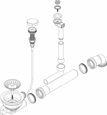 Produktbild von SCHOCK Premium Ab- und Überlaufgarnitur 629383PD für Lotus D-100, Modena D-100 und SIGNUS D-100S