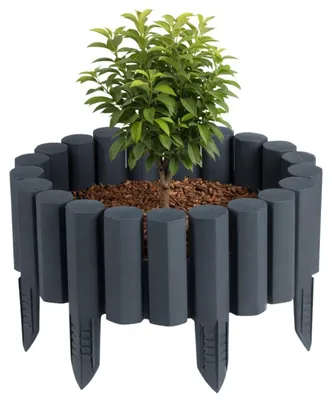 Produktbild von HowHomely | Beeteinfassung - Gartenpalisade - 2,2 m - grau - Beetumrandung - 8er Set - für Garten - Garten Zubehör