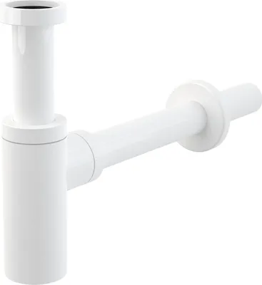 Produktbild von AlcaDrain Design Siphon 1 1/4" rund, Ganzmetall Weiß