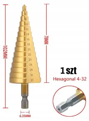 Obrázok produktu pre Pro-Technik WS432 Kónický stupňovitý vrták 4-32mm