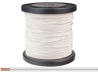 Productafbeelding van Dubbele ader kabel, 0,14 mm², 100 meter, wit-wit