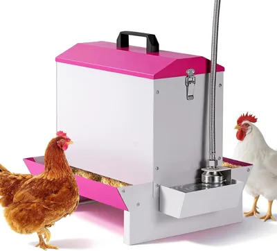 Zdjęcie produktu dla Karmnik dla kurczaków 5 kg, metal, dwustronny, do gospodarstwa