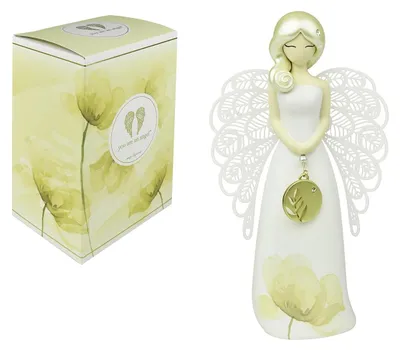 Engelfigur Liebe Blumen, 175 mm, Stein, mehrfarbig