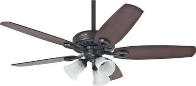 Immagine prodotto di Ventilatore da soffitto con luce e catene Builder Plus Bronzo 132 cm