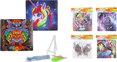 Obrázek produktu pro Kreativní sada pro malování diamantů 20x20 cm MIX + stojan