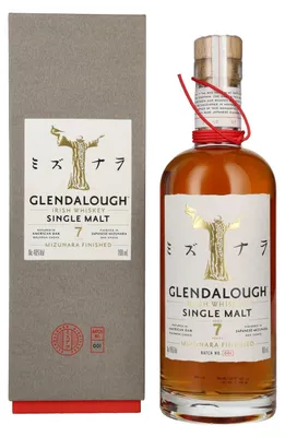 Image de Glendalough 7 Years Old MIZUNARA FINISHED Batch No. 001 46% Vol. 0,7l en boîte cadeau