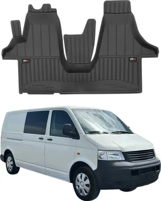 Produktbild von 2003-2015 VW Transporter T5 Fußmatten TPE Schwarz 1 tlg