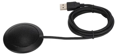 Image de Microphone omnidirectionnel USB à captation à 360°, avec grille métallique, pour les réunions en ligne