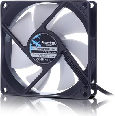 Obrázok produktu pre Fractal Design Silent Series R3 92mm, Ventilátor, 9,2 cm, 1500 ot/min, Čierna, Biela