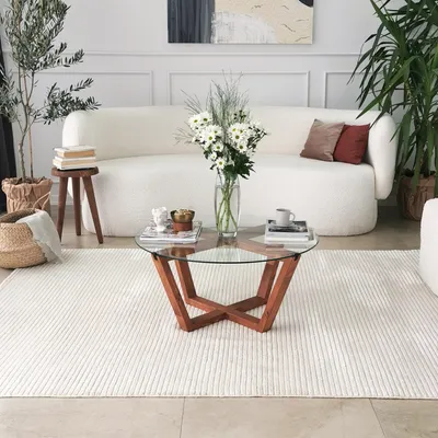 Immagine prodotto di Skye Decor, Lotus- LotusVCT, tavolini in legno, 35x75x75 cm, 100% vetro temperato