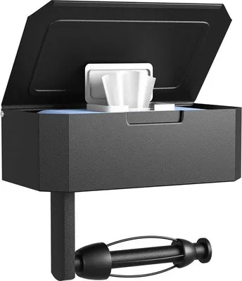 Obrázek produktu pro Držák na toaletní papír z nerezové oceli, matně černý