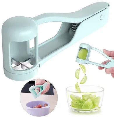 Image de Coupe-fruits pour enfants - Set de 4 couteaux à fruits et légumes - Coupe-fruits en acier inoxydable pour salades de fruits et légumes
