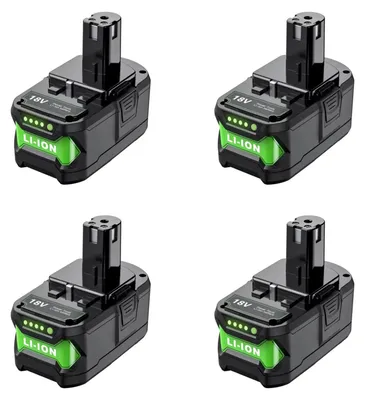 Image de Batterie rechargeable, capacité de 9 500 mAh, compatible 18 V, lot de 4
