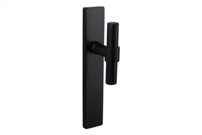 Produktbild von Lavuzo Türgriff Pesaro Schwarz mit rechteckigem Schild - Pro Set