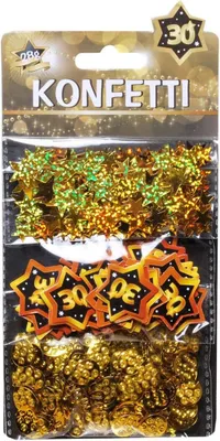 Produktbild von Konfetti 30 schwarz/gold 3-tlg.