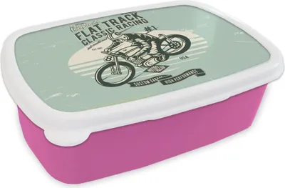 Produktbild von KitchenYeah® Lunchbox Brotzeit Brotdose 17x11 cm Motorrad - Retro - Zitat Kinder Brotzeitdose - Lunchpaket - Brotkasten  - Sandwich Box