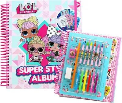 Immagine prodotto di Album LOL Surprise Super Style - Matita - Gomma - Pennarelli - Pastelli