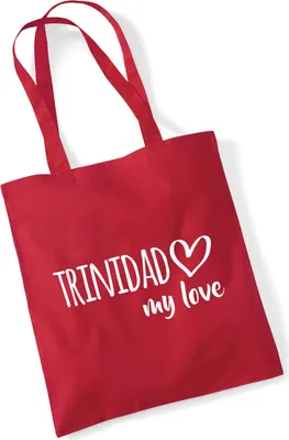 Produktbild von Huuraa Jutebeutel Trinidad my love 10 Liter Classic Red Baumwolle Tasche Geschenkidee