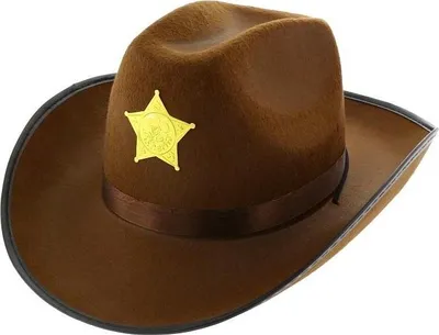 Produktbild von Brauner Cowboyhut mit Stern (Party, Kostümball)