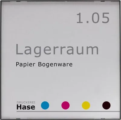 Produktbild von Kairo Easy Türschilder 150 | Grau | 150x150mm | entspiegelte Abdeckung | selb...