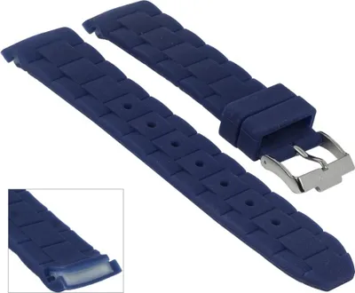 Produktbild von Jacques Lemans Uhrenarmband 22mm | Rome Silikon 1-1622 1-1586 25387, Farbe:dunkelblau