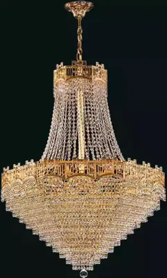 Zdjęcie produktu dla żyrandol sufitowy lampa sufitowa żyrandol złoty kryształ 77x145