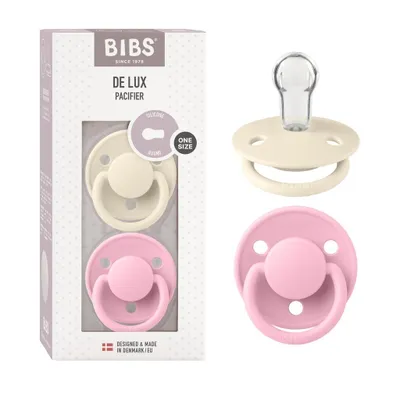 Immagine prodotto di BIBS DE LUX - Ciucci in silicone, 2 pezzi, 0-36 mesi, ecru/rosa