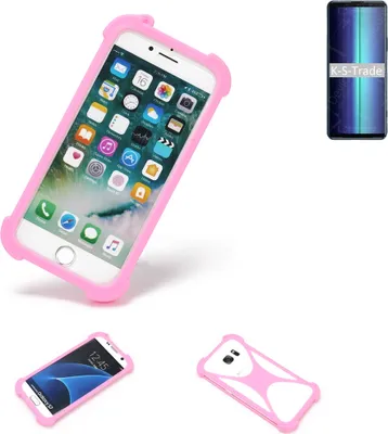 Produktbild von K-S-Trade Handy Hülle kompatibel mit Sony Xperia 8 Lite Schutz Hülle Bumper Silikon Schutz Hülle Cover Case Silikoncase Silikonbumper TPU Softcase