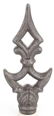 Produktbild von LogistSystem 1 Stück Zierspitze Metall - 125 x65mm (HxB) / Basis: ∅ 30 Zaundekoration 40.008