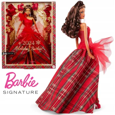 Produktbild von Mattel Barbie Signature Holiday Sammlerpuppe Elegante Rote Robe