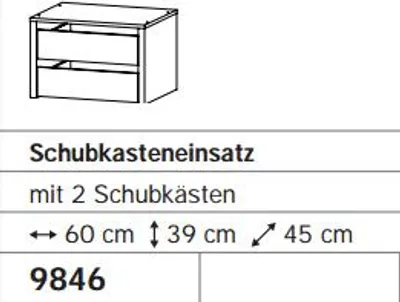 Produktbild von Rauch LORIGA Schubkasteneinsatz mit 2 integrierten Schubkästen, Texline Optik