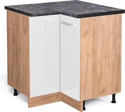 Immagine prodotto di Mobile ad angolo cucina Vicco R-Line Bianco lucido 75.6 cm , PL Antracite, Model 46299