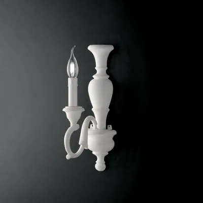 Imagen del producto de Aplique estilo "Shabby Chic" Fiorenza, blanco, 1 foco, casquillo E14