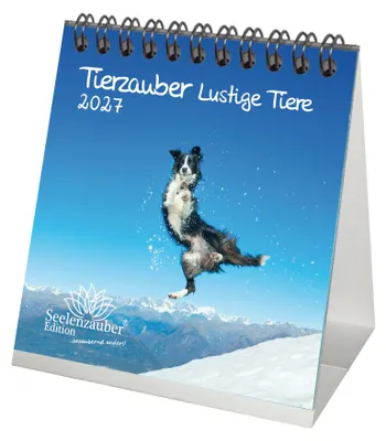 Produktbild von Tierzauber Lustige Tiere Tischkalender 10x10cm für 2027 Lustige Momente mit Tieren - Seelenzauber