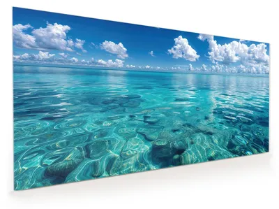 Produktbild von Küchenrückwand Spritzschutz Glas mit Motiv Meereshorizont 40 x 40 cm